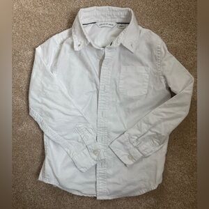 Janie and Jack Crisp White Button Down Shirt size 4